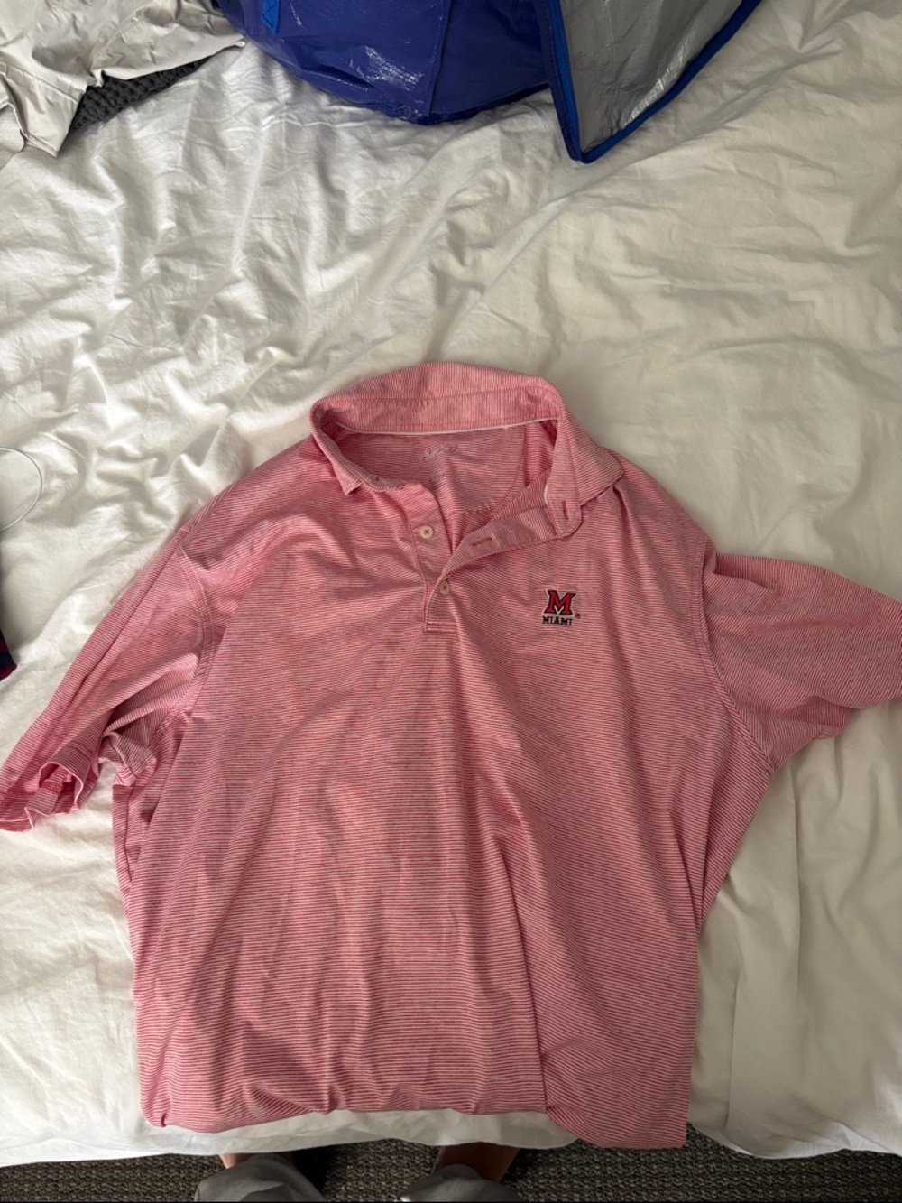 Miami Red Striped Polo Shirt
